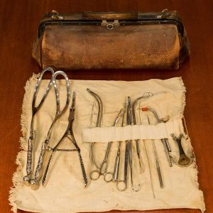 Leather Medical Bag and Medical Instruments of Dr. Margaret Ann Freece Arenson