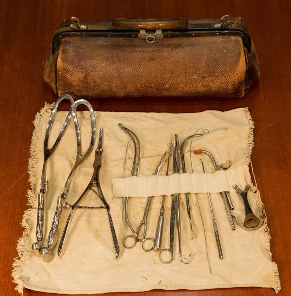 Leather Medical Bag and Medical Instruments of Dr. Margaret Ann Freece Arenson