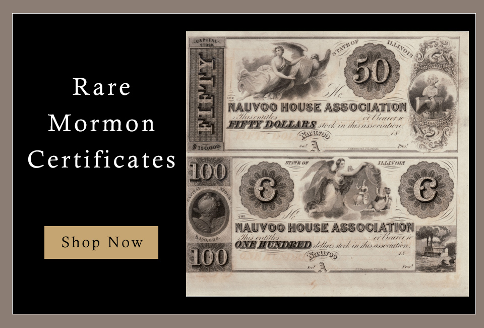 rare mormon certificates